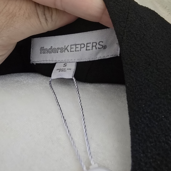 Finders Keepers Black and Blue Long Sleeve Open Back Mini Dress Size S - Picture 4 of 9